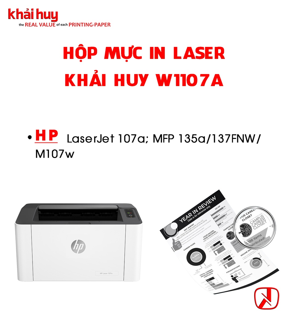 HỘP MỰC IN LASER KHẢI HUY W1107A