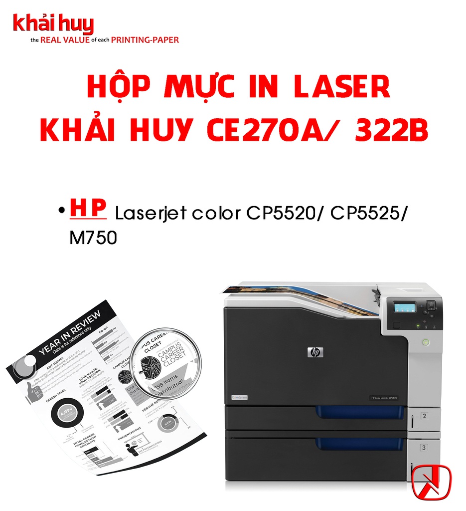 HỘP MỰC IN LASER KHẢI HUY CE270A/ 322B