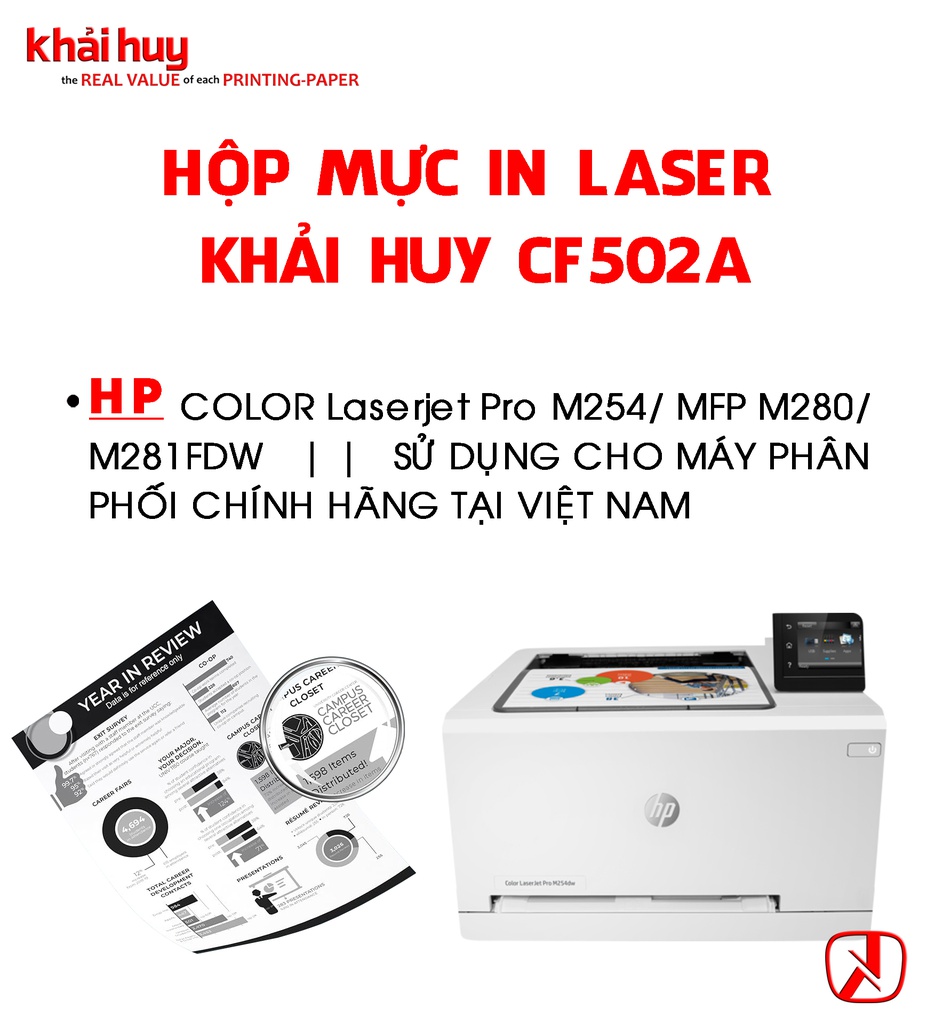 HỘP MỰC IN LASER KHẢI HUY CF502A