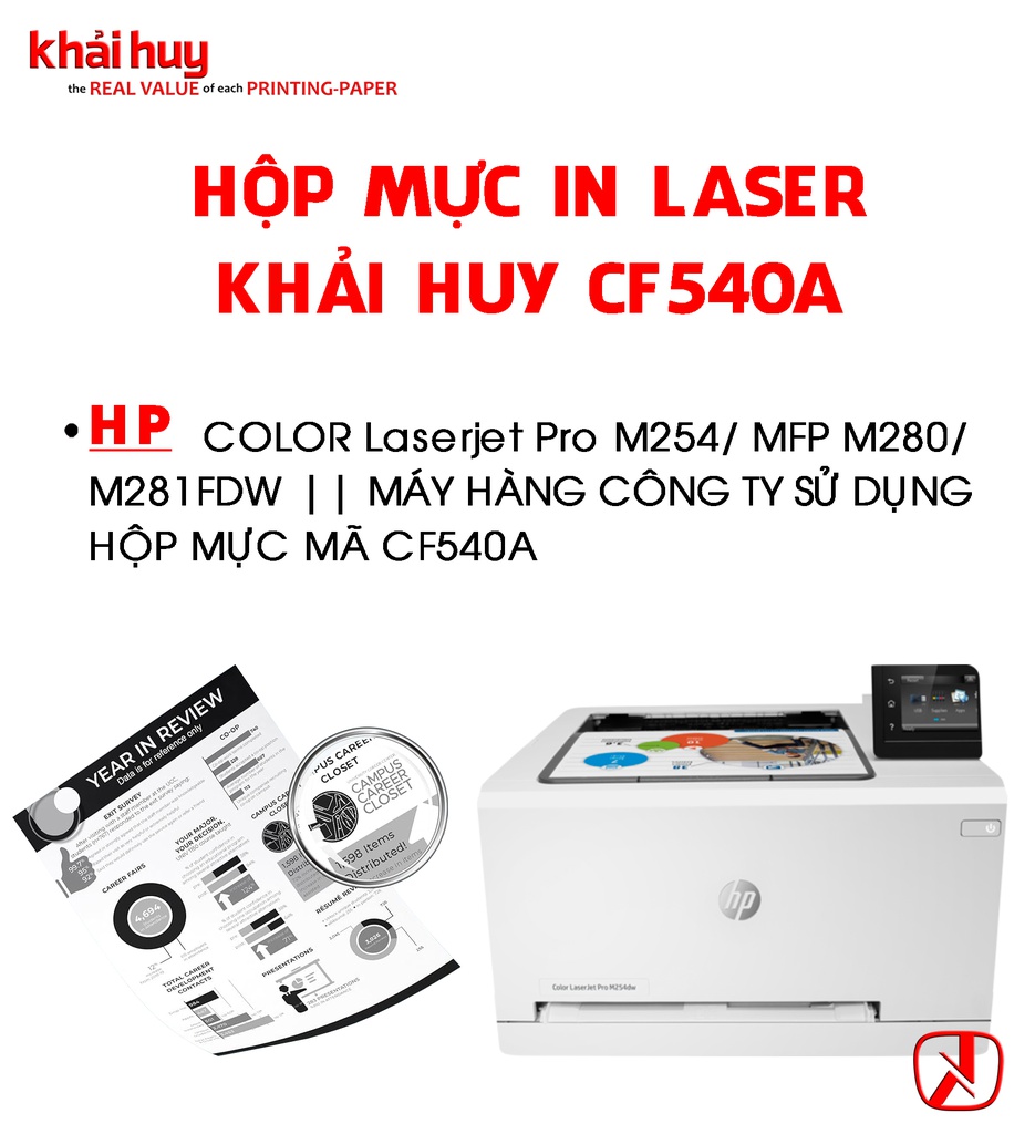 HỘP MỰC IN LASER KHẢI HUY CF540A