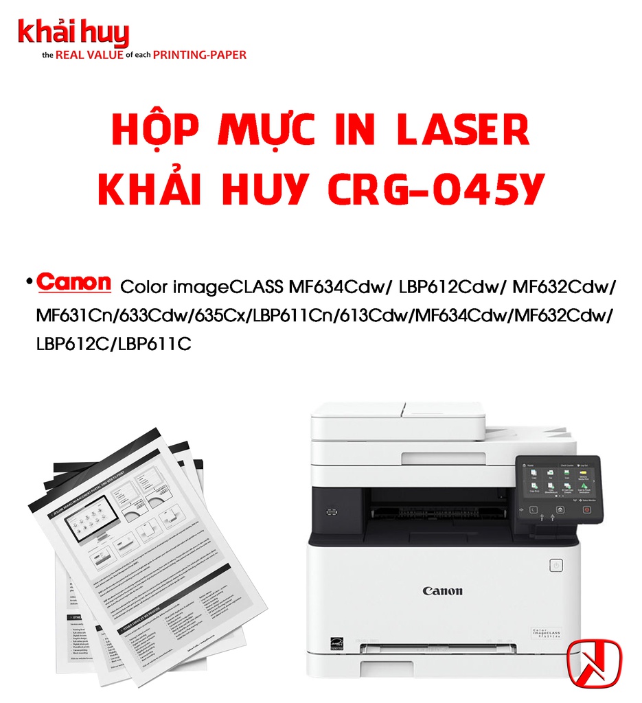 HỘP MỰC IN LASER KHẢI HUY CRG-045Y