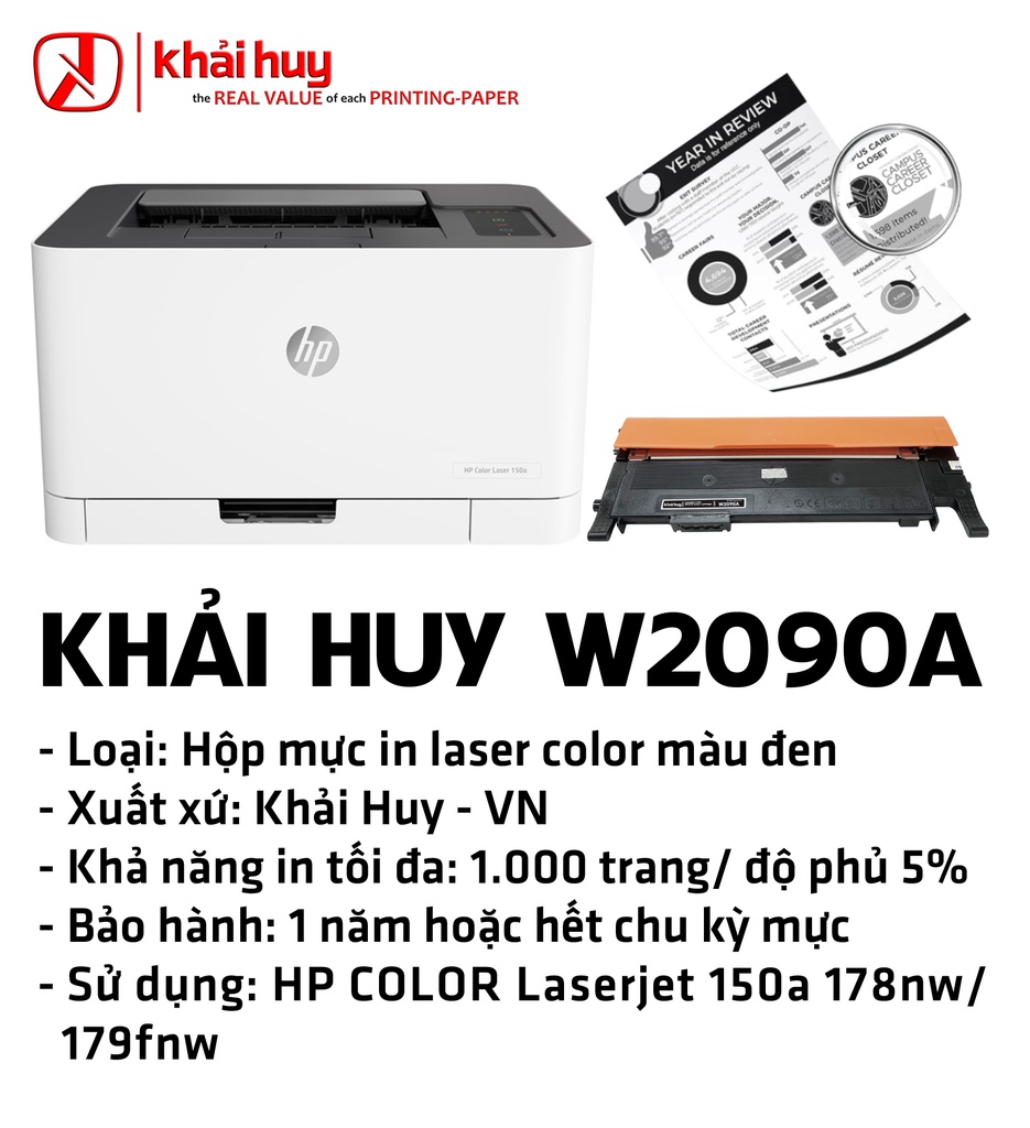HỘP MỰC IN TONER KHẢI HUY W2090A