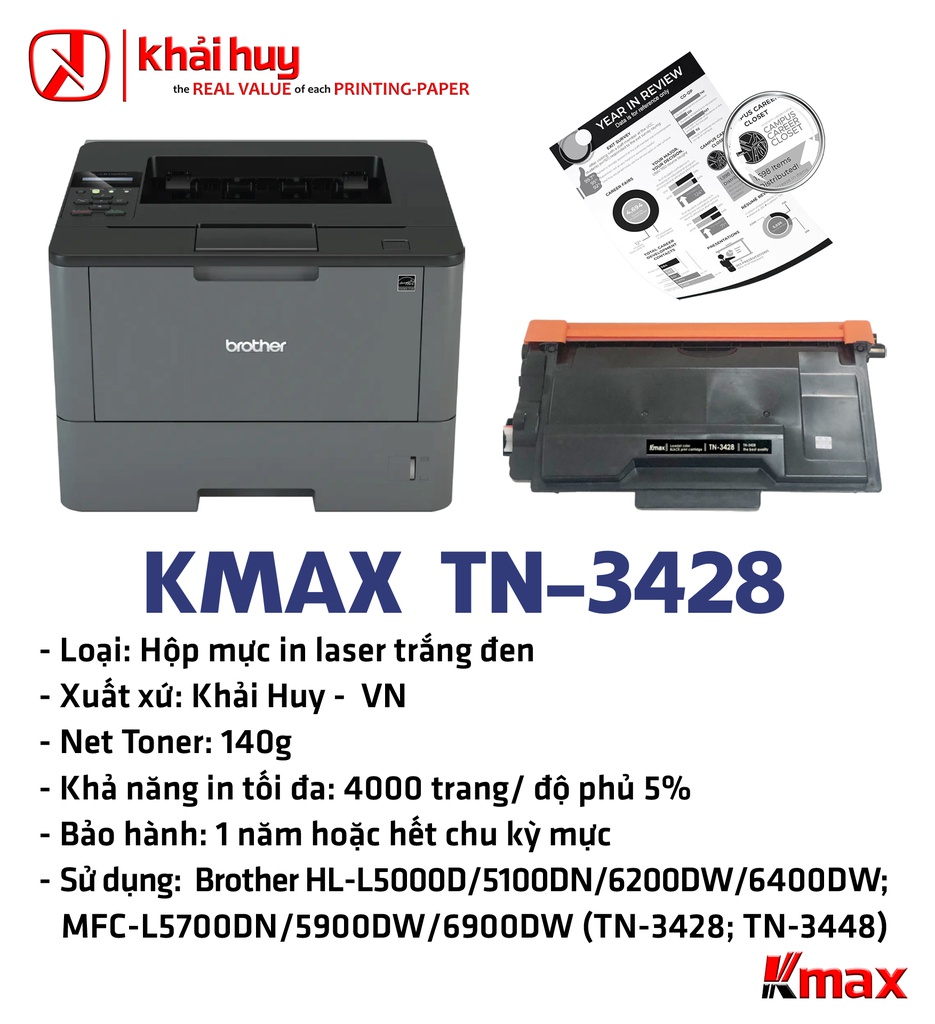 HỘP MỰC IN TONER KMAX TN-3428