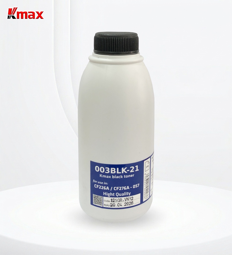 Mực nạp laser KMAX 003BLK-21 (125gr, black, có từ) - Dùng cho hộp mực máy in M402d/ 404dn/ 4003dn * LBP 223dw