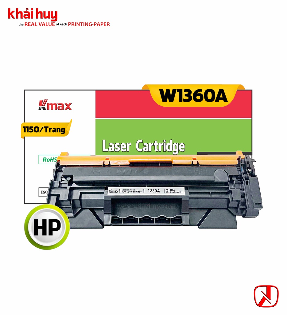 Hộp mực in laser KMAX W1360A (1.15K, black, có chíp) - Dùng cho máy Pro 211d/ 236d/ 208dw