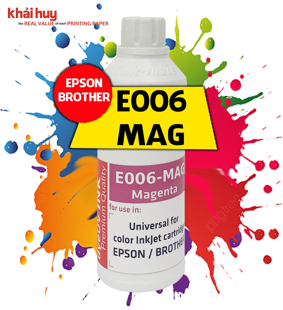 Mực nạp nước KMAX E006MAG-03 (70ml, magenta, dyeUV) - Dùng cho hộp mực máy in phun L805/ L3110/ L3210