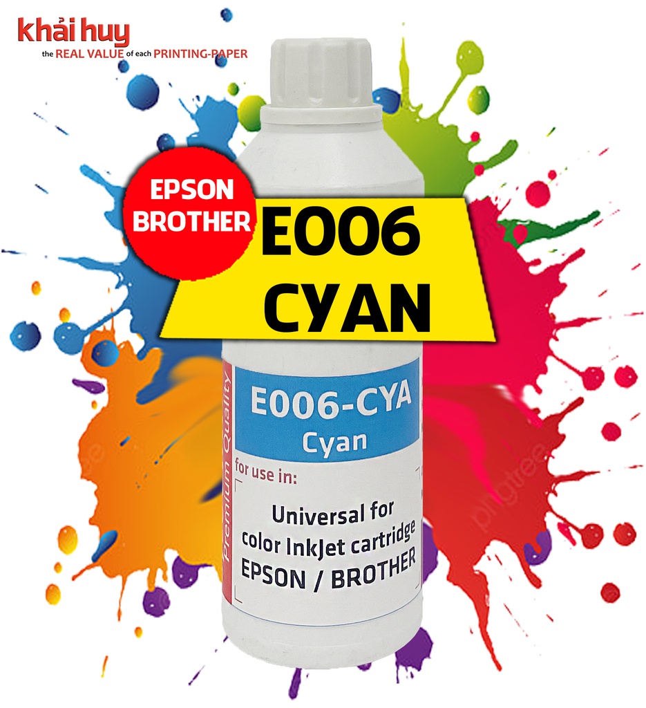 Mực nạp nước KMAX E006CYA-03 (70ml, cyan, dyeUV) - Dùng cho hộp mực máy in phun L805/ L3110/ L3210