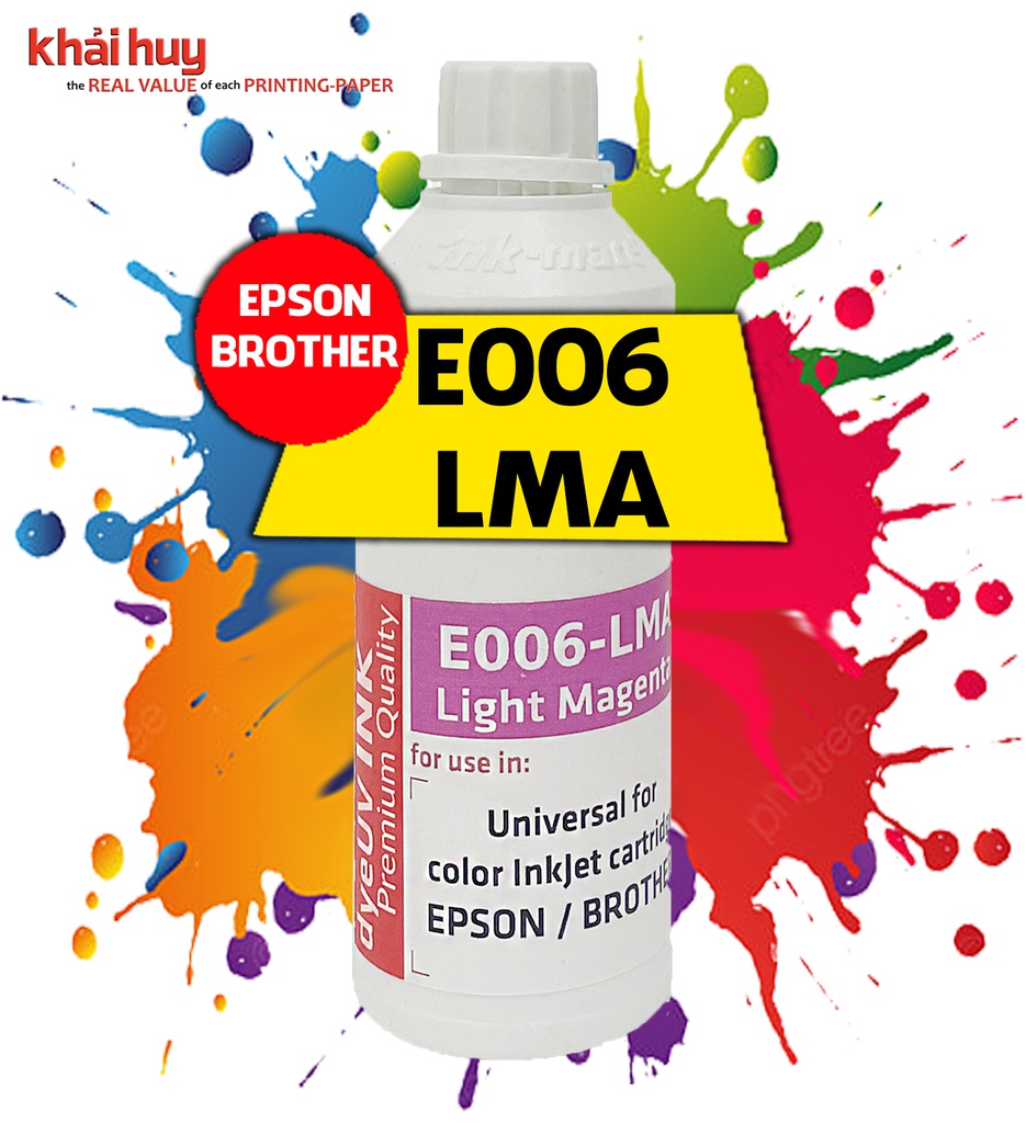 Mực nạp nước KMAX E006LMA-03 (70ml, light magenta, dyeUV) - Dùng cho hộp mực máy in phun L805/ L3110/ L3210