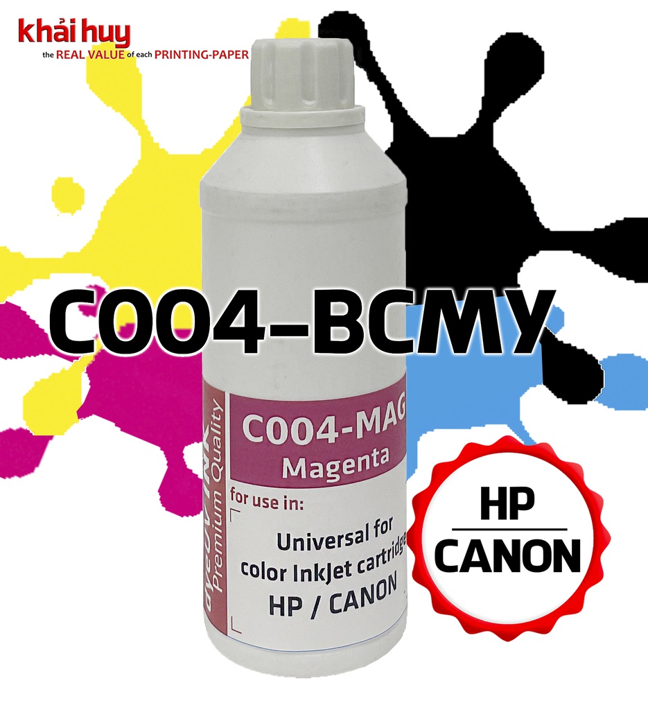Mực nạp nước KMAX C04MAG-03 (100ml, magenta, dyeUV) - Dùng cho hộp mực máy in phun G1010/ G2010/ G3010