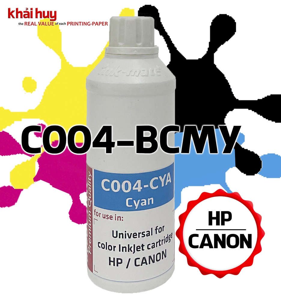 Mực nạp nước KMAX C04CYA-03 (100ml, cyan, dyeUV) - Dùng cho hộp mực máy in phun G1010/ G2010/ G3010