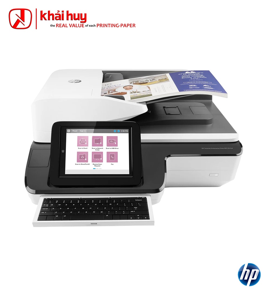 Máy quét tài liệu HP EnterPrise Flow N9120 FN2 (A3, Flatbed &amp; ADF, 120ppm) - Chính hãng