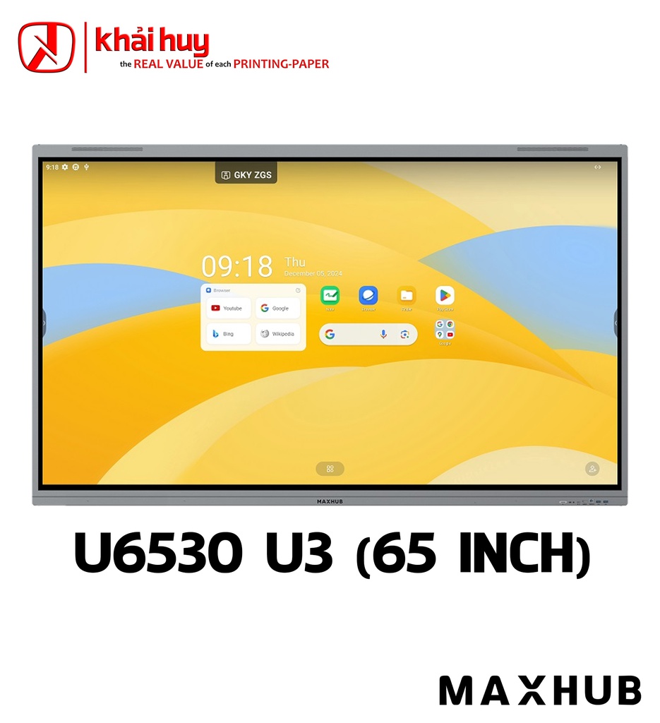 Màn hình tương tác giáo dục MAXHUB U6530 (65", 50 điểm chạm, 450 nits, 4K Ultra HD) - Chính hãng