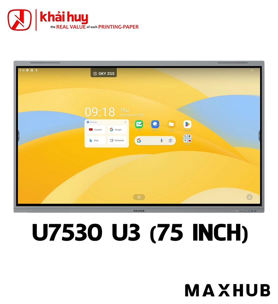 Màn hình tương tác giáo dục MAXHUB U7530 (75", 50 điểm chạm, 500 nits, 4K Ultra HD) - Chính hãng