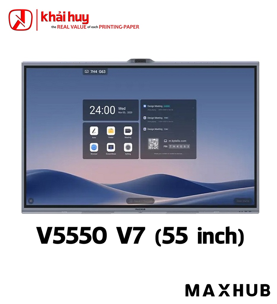 Màn hình tương tác doanh nghiệp MAXHUB V5550 (55", 50 điểm chạm, 350 nits, 4K Ultra HD) - Chính hãng