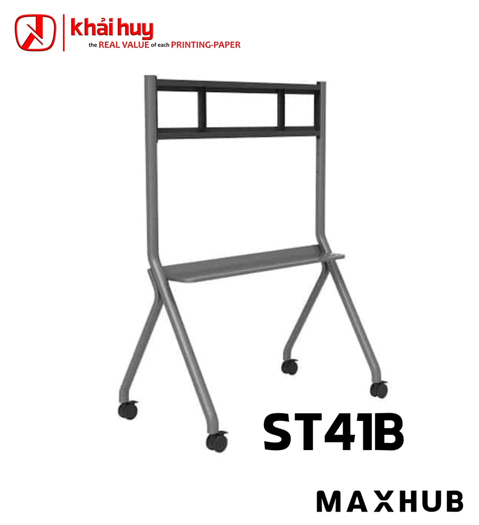 Chân đế di động MAXHUB ST41B (Tải trọng 100kg) - Dùng treo màn hình tương tác, LCD, TV
