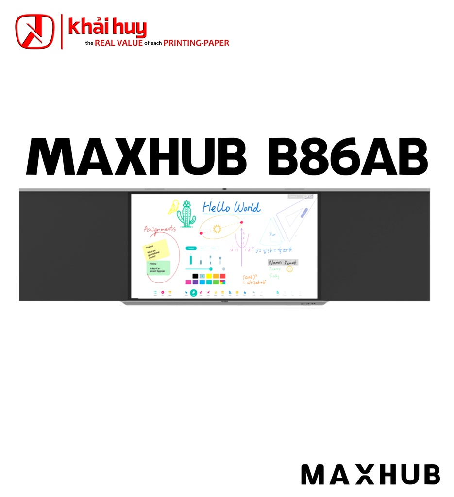 Bảng đen thông minh MAXHUB B86AB (2 bảng 2 bên, 1.1m) - Dùng ghép với màn hình giáo dục Maxhub B8610/ B8620