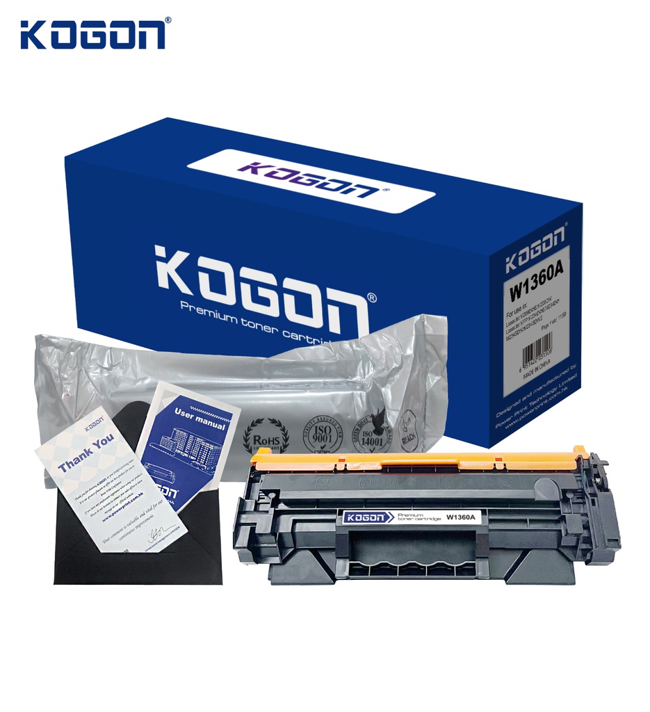 HỘP MỰC IN LASER KOGON W1360A (KHÔNG CHIP)