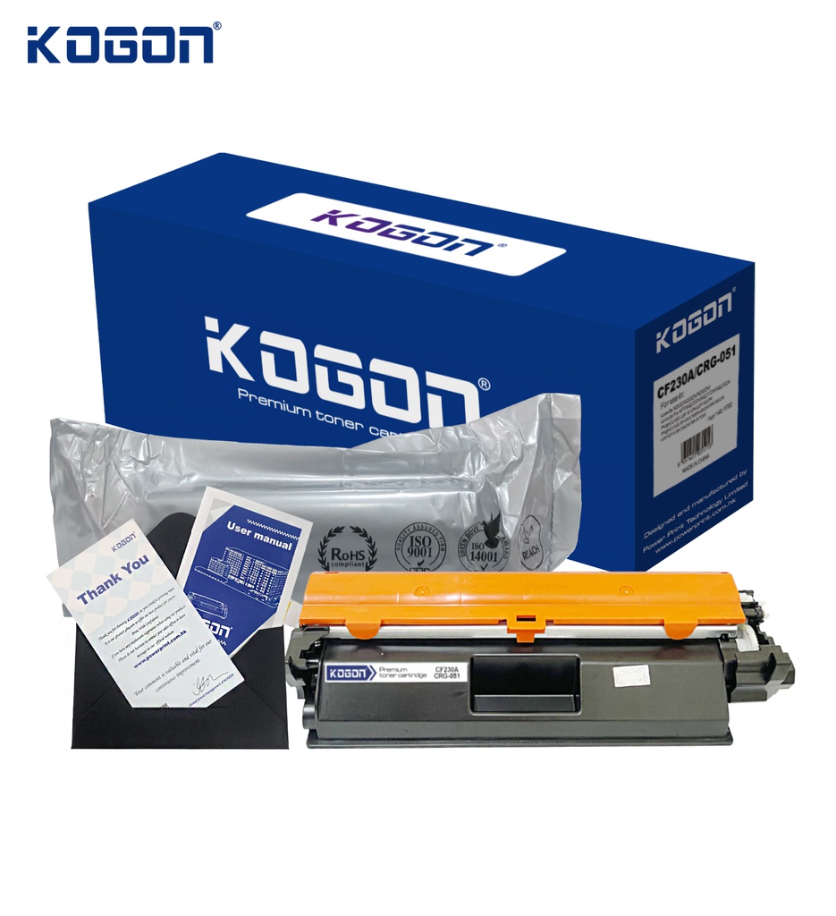 Hộp mực in laser KOGON CF230A/CRG-051 (1.6K, black, có chíp) - Dùng cho máy M203d/ 227fdn * LBP 161dw/ 162dw