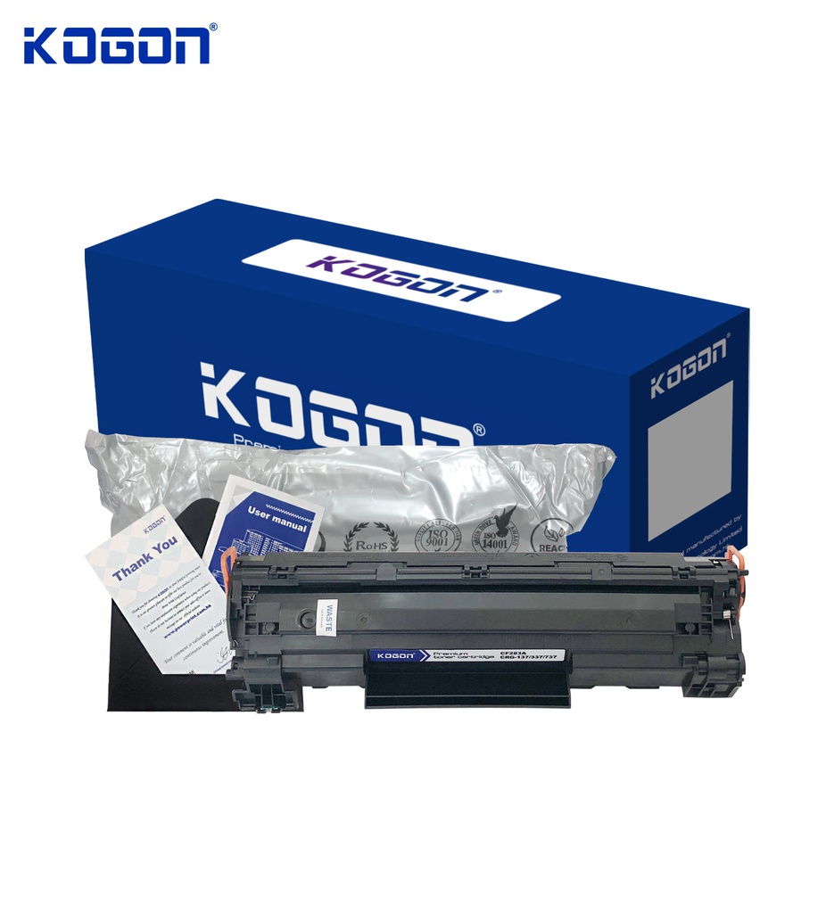 Hộp mực in laser KOGON CF283A/CRG-137/337/737 Universal (1.5K, black, có chíp) - Dùng cho máy Pro M125/ 127fn * LBP 221d/ 151dw