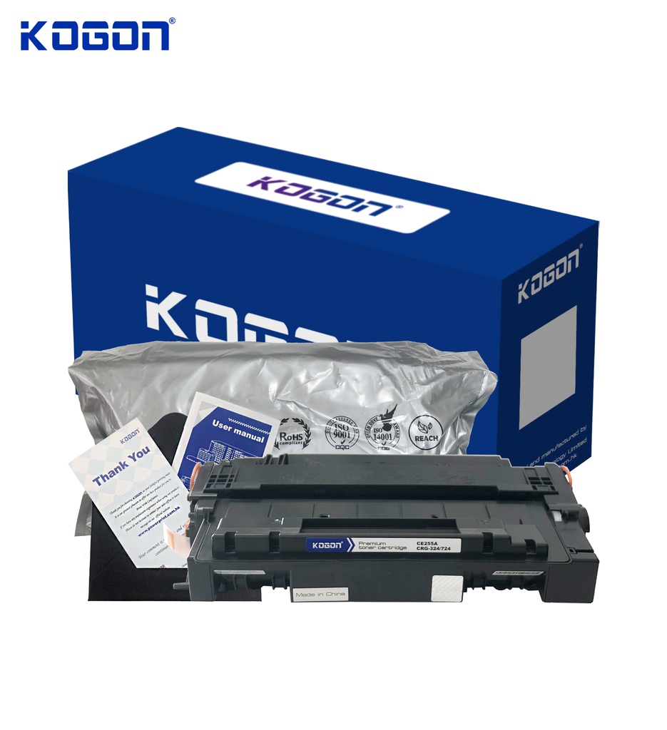 Hộp mực in laser KOGON CE255A/CRG-324/724 (6K, black, có chíp) - Dùng cho máy P3015/ M521dw * LBP 6750dn