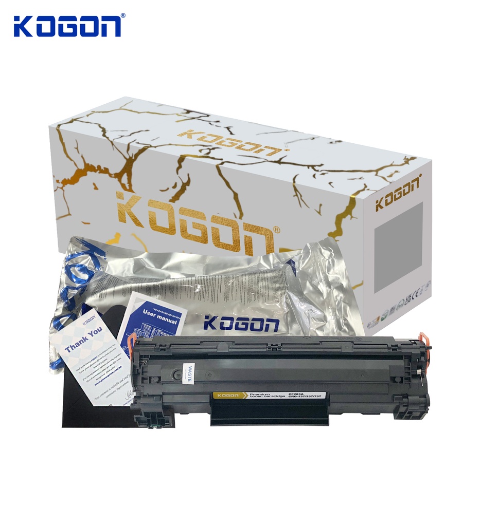 Hộp mực in laser KOGON PLATINUM CF283A/CRG-137/337/737 Universal (1.5K, black, có chíp) - Dùng cho máy Pro M125/ 127fn * LBP 221d/ 151dw