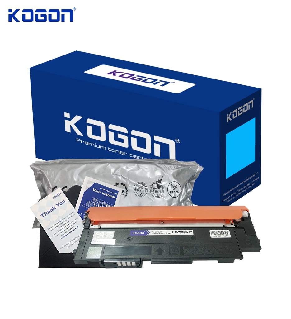 Hộp mực in laser KOGON W2091A (0.7K, cyan, có chíp) - Dùng cho máy 150a/ 178nw