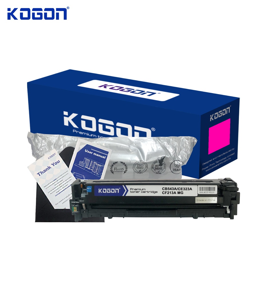 Hộp mực in laser KOGON CB543A/CE323A/CF213A Universal (1.8K, magenta, có chíp) - Dùng cho máy CP1215/ 1510/ 1518