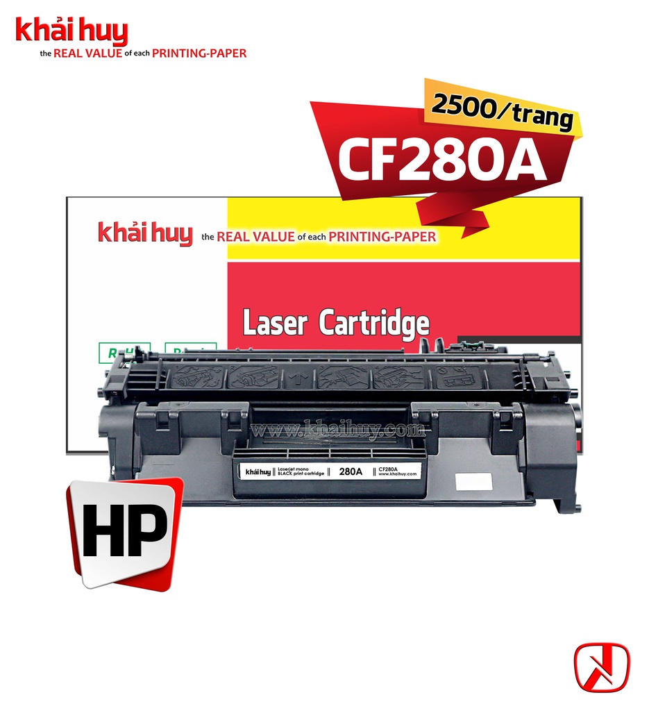 Hộp mực in laser KHẢI HUY CF280A (2.5K, black, có chíp) - Dùng cho máy Pro M401/ M425dn