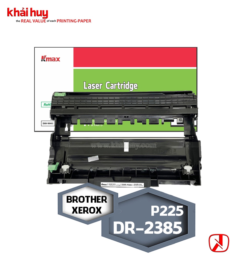 Hộp trống in laser KMAX DR630/660/2300/2306/2325/2355/2365/2375/2385 drum unit (12K, black, không chíp) - Dùng cho máy in HL 2320d/ 2321d/ 2701d * Docuprint P225d/ 265dw