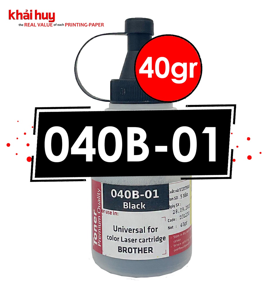 CHAI MỰC NẠP BỘT KHẢI HUY 040B-01