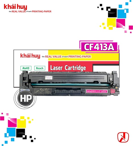 [HMUCLSR1551/273] Hộp mực in laser KHẢI HUY CF413A (2.3K, magenta, có chíp) - Dùng cho máy Color M452dn/ 477fdn