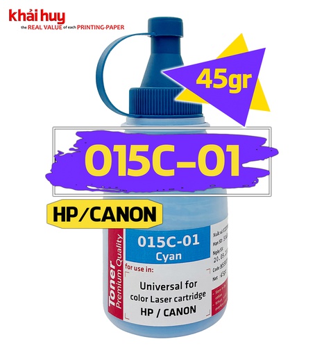 [MNAPLSR1551/41] Mực nạp laser KMAX 015CYA-01 (45gr, cyan, không từ) - Dùng cho hộp mực máy in màu CP1025/ 252dw * LBP 612cw
