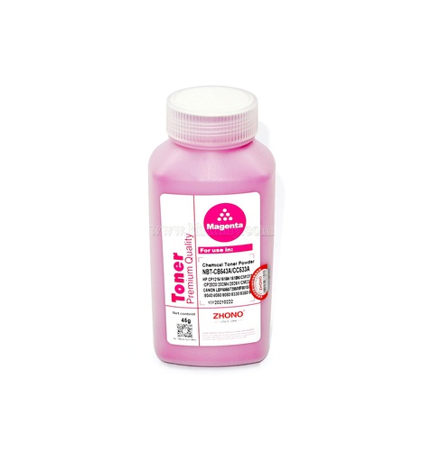 [MNAPLSR1561/46] Mực nạp laser ZHONO CB543A/CC533A (45gr, magenta, không từ) - Dùng cho hộp mực máy in màu CP 1215/ 1518n * LBP MF8010