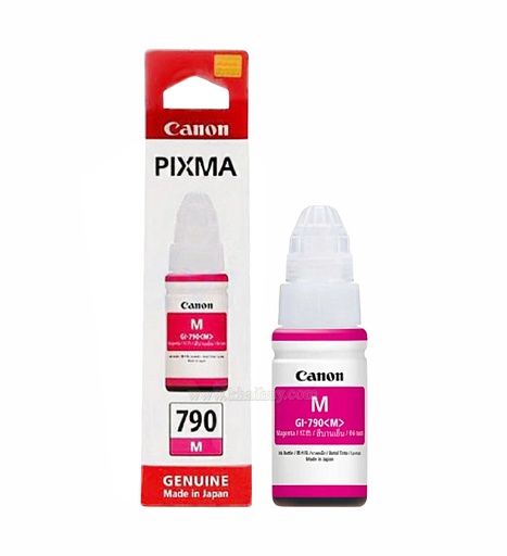 [MNAPPHU1561/70] Mực nạp nước CANON GI790M-0673C001AA (70ml, magenta, chính hãng) - Dùng cho hộp mực máy in phun G1000/ G1010/ G2000