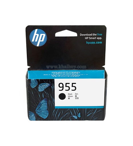 [HMUCPHU1561/21] Hộp mực in phun HP 955BK-L0S60AA (22ml, black, chính hãng) - Dùng cho máy OfficeJet Pro 8210/ 8710/ 8720