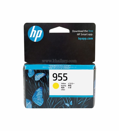[HMUCPHU1561/23] Hộp mực in phun HP 955Y-L0S57AA (10ml, yellow, chính hãng) - Dùng cho máy OfficeJet Pro 8210/ 8710/ 8720