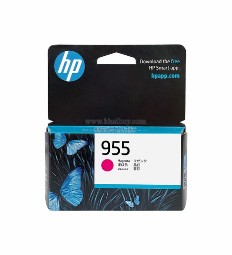 [HMUCPHU1561/24] Hộp mực in phun HP 955M-L0S54AA (10ml, magenta, chính hãng) - Dùng cho máy OfficeJet Pro 8210/ 8710/ 8720