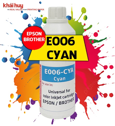 [MNAPPHU1551/10] Mực nạp nước KMAX E006CYA-03 (70ml, cyan, dyeUV) - Dùng cho hộp mực máy in phun L805/ L3110/ L3210