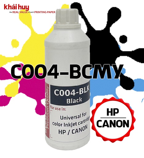 [MNAPPHU1561/29] Mực nạp nước KMAX C04BLK-03 (100ml, black, dyeUV) - Dùng cho hộp mực máy in phun G1010/ G2010/ G3010