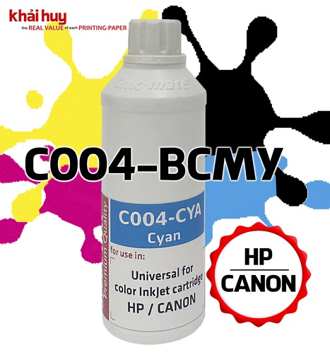 [MNAPPHU1561/31] Mực nạp nước KMAX C04CYA-03 (100ml, cyan, dyeUV) - Dùng cho hộp mực máy in phun G1010/ G2010/ G3010