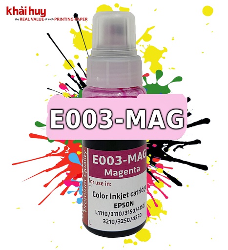 [MNAPPHU1561/17] Mực nạp nước KMAX E003MAG-03 (70ml, magenta, dyeUV) - Dùng cho hộp mực máy in phun L1110/ L3210/ L3250