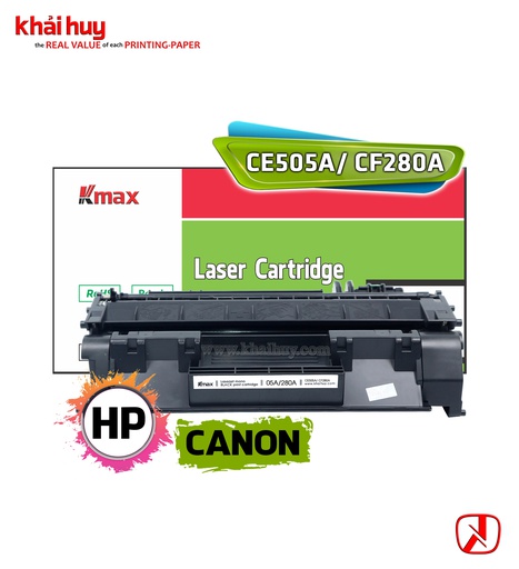[HMUCLSR1551/96] Hộp mực in laser KMAX CE505A/CF280A/CRG-119ii/319ii/719H Universal (2.5K, black, có chíp) - Dùng cho máy P2035/ 2055/ M401