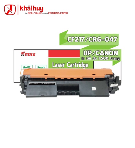 [HMUCLSR1551/81] Hộp mực in laser KMAX CF217A/CRG-047 (1.5K, black, có chíp) - Dùng cho máy Pro M102a/ 130a * LBP 110/ 112wt