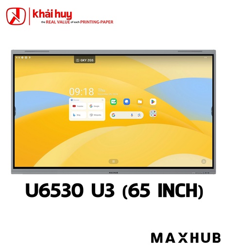 [MANTTAC1561/8] Màn hình tương tác giáo dục MAXHUB U6530 (65", 50 điểm chạm, 450 nits, 4K Ultra HD) - Chính hãng