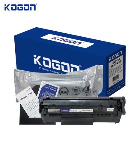 [HMUCLSR1561/269] Hộp mực in laser KOGON Q2612A/FX-9/FX-10 Universal (2K, black, không chíp) - Dùng cho máy 1010/ 1020 * LBP 2900/ 3000