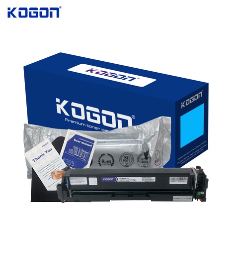[HMUCLSR1561/263] Hộp mực in laser KOGON CF541A/CF401A/CRG-054/045/067 (1.3K, cyan, có chíp) - Dùng cho máy Color M252/ 254 * LBP 612cdw/ 623cw