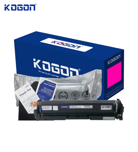 [HMUCLSR1561/265] Hộp mực in laser KOGON CF543A/CF403A/CRG-054/045/067 (1.3K, magenta, có chíp) - Dùng cho máy Color M252/ 254 * LBP 612cdw/ 623cw