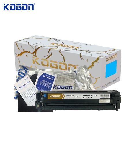 [HMUCLSR1561/376] Hộp mực in laser KOGON PLATINUM CB541A/CE321A/CF211A Universal (1.8K, cyan, có chíp) - Dùng cho máy CP1215/ 1510/ 1518