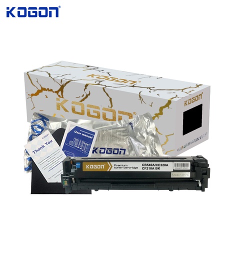[HMUCLSR1561/377] Hộp mực in laser KOGON PLATINUM CB540A/CE320A/CF210A Universal (2.2K, black, có chíp) - Dùng cho máy CP1215/ 1510/ 1518