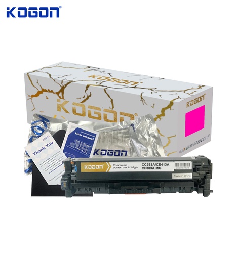 [HMUCLSR1561/378] Hộp mực in laser KOGON PLATINUM CC533A/CE413A/CF383A Universal (2.8K, magenta, có chíp) - Dùng cho máy CP2020/ 2025